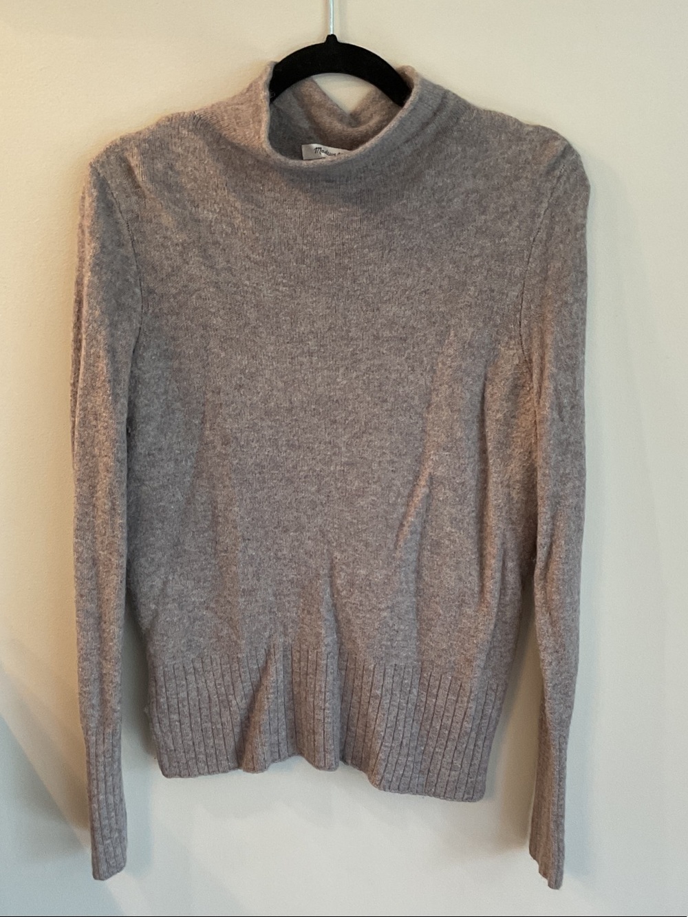 Madewell Light Heather Taupe Turtleneck Sweater
